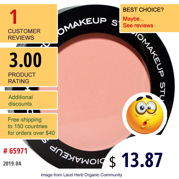 Studio Makeup, Soft Blend Blush, Poppy, 0.17 Oz (5 G)  