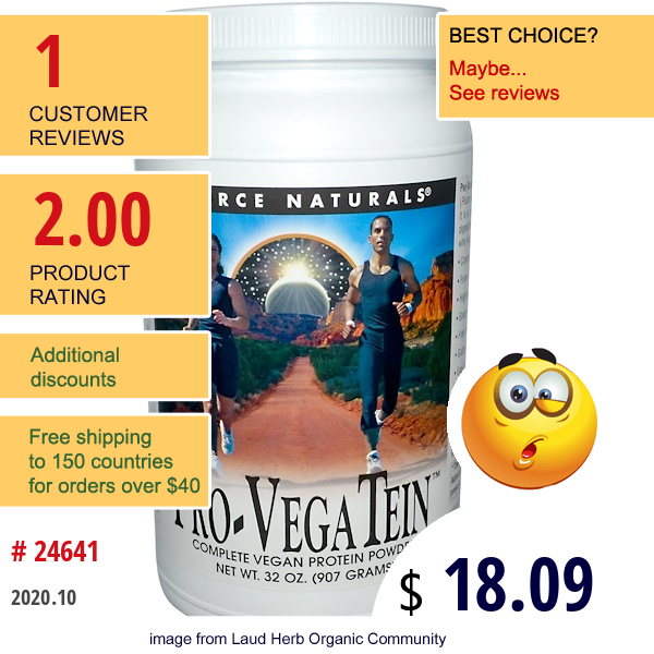 Source Naturals, Pro-Vega Tein, 32 Oz (907 G)  