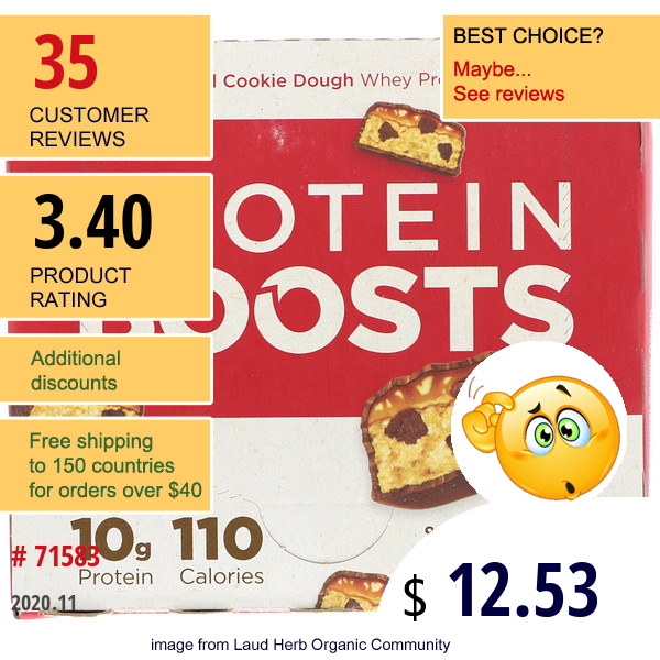 Detour, Protein Boosts Bars, Salted Caramel Cookie Dough, 9 Bars, 1.1 Oz (30 G) Each  