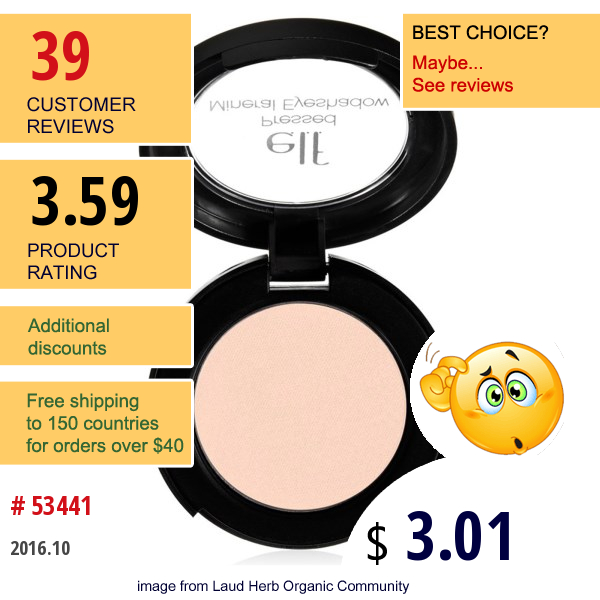 E.l.f. Cosmetics, Pressed Mineral Eyeshadow, Beauty Queen, 0.11 Oz (3 G)  