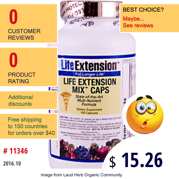 Life Extension, Mix Caps, 100 Capsules  