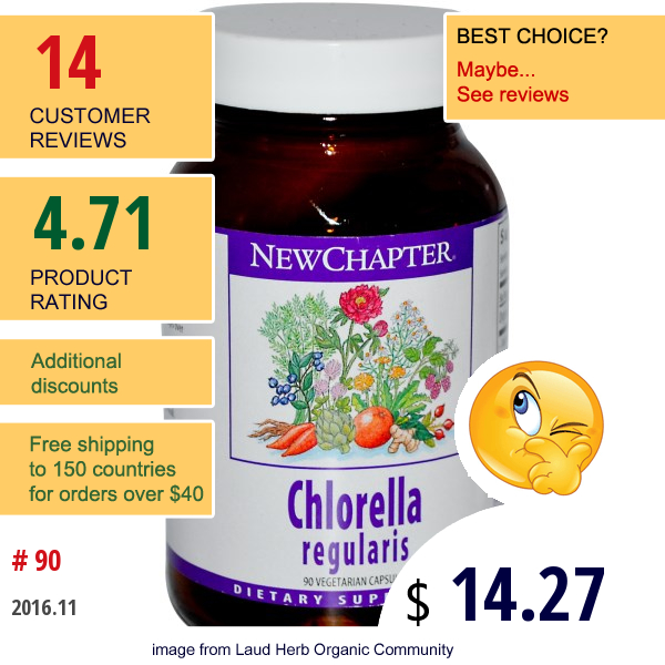 New Chapter, Chlorella Regularis, 90 Veggie Caps  