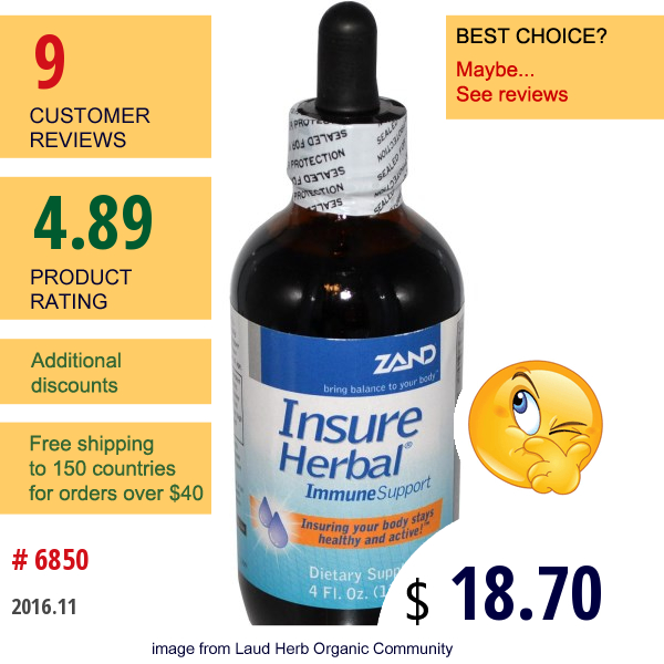 Zand, Insure Herbal, Immune Support, 4 Fl Oz (118 Ml)