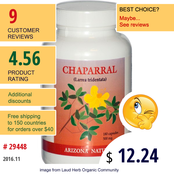 Arizona Natural, Chaparral, 180 Capsules