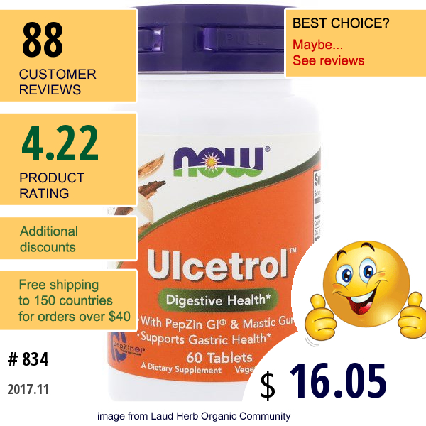 Now Foods, Ulcetrol, 60 Tablets