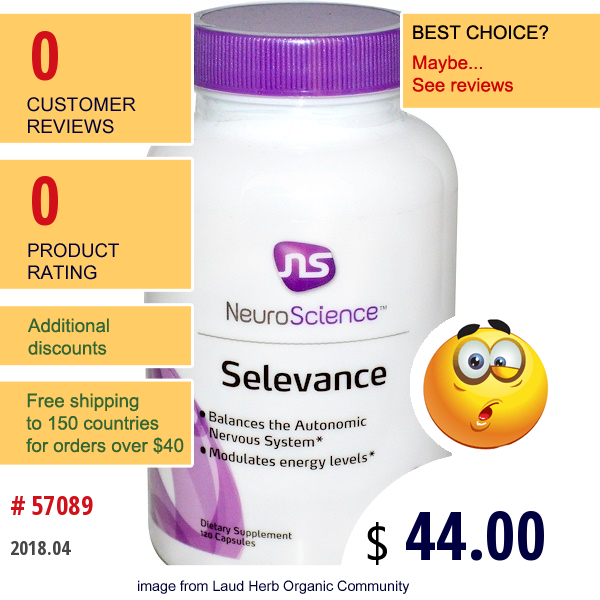 Neuroscience, , Selevance, 120 Capsules  