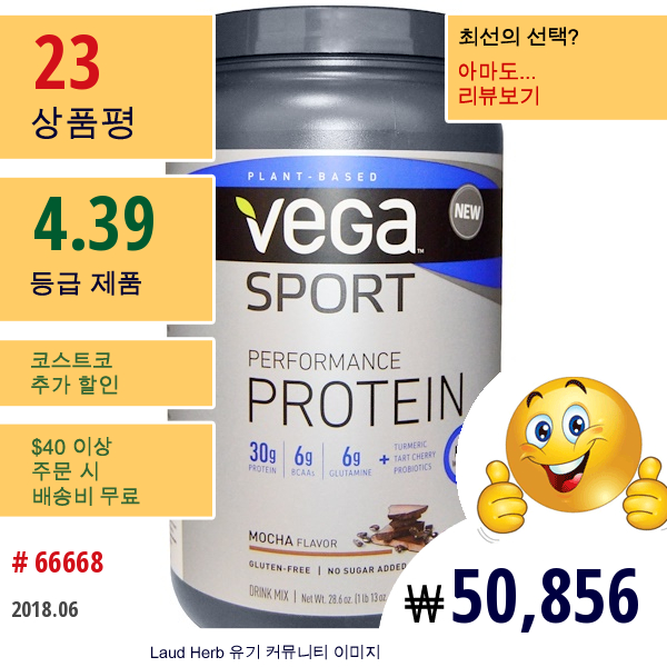 Vega, 스포츠 퍼포먼스 단백질, 모카 맛, 28.6 Oz (812 G)