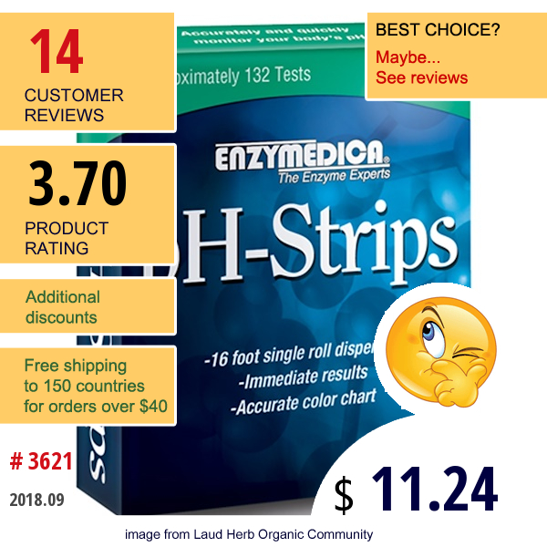 Enzymedica, Ph-Strips, 16 Foot Single Roll Dispenser