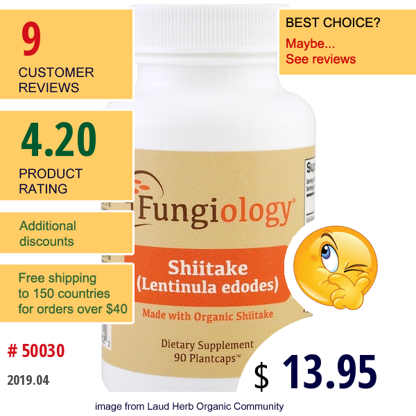 Fungiology, Shiitake, Full-Spectrum Lentinula Edodes, Certified Organic, Cellular Support, 90 Vegetarian Capsules  