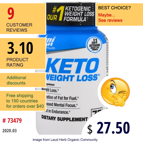 Bpi Sports, Keto Weight Loss, 75 Capsules  