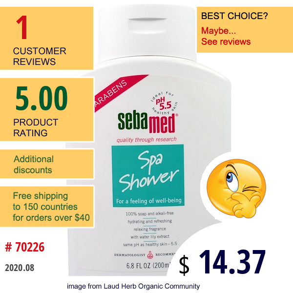 Sebamed Usa, Spa Shower, 6.8 Fl Oz (200 Ml) Sebamed Usa, Spa Shower, 6.8 Fl Oz (200 Ml)