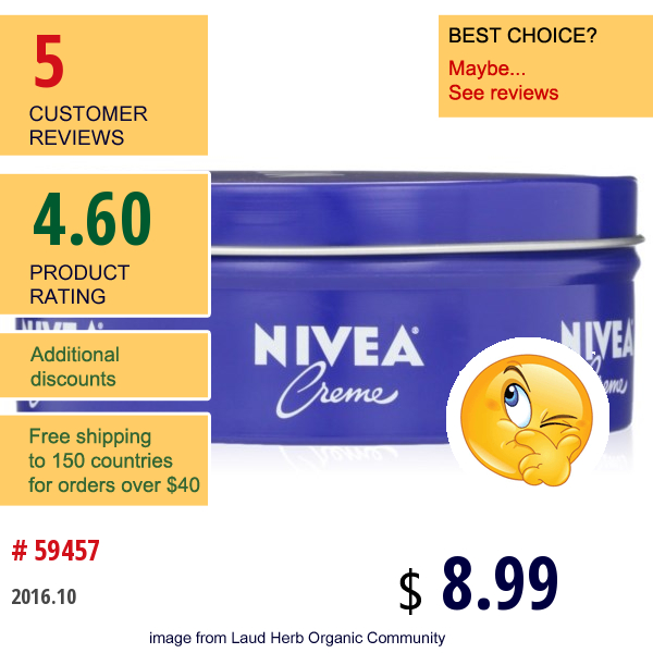 Nivea, Creme, 13.5 Oz (382 G)