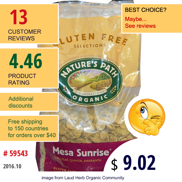 Natures Path, Organic Mesa Sunrise, Gluten-Free Cereal, 26.4 Oz (750 G)