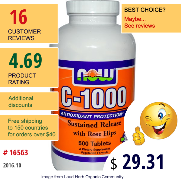 Now Foods, C-1000, 500 Tablets  