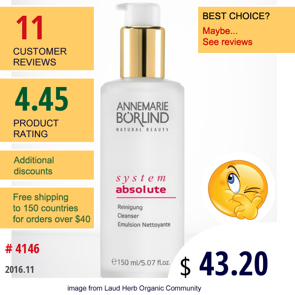 Annemarie Borlind, System Absolute, Cleanser, 5.07 Fl Oz (150 Ml)  