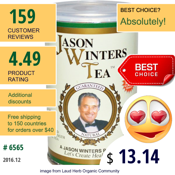 Jason Winters, Pre-Brewed Maximum Strength Herbal Tea, 4 Oz (113.6 G)  
