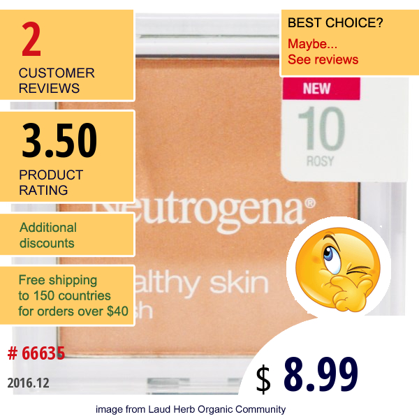 Neutrogena, Healthy Skin Blush, Rosy 10, 0.19 Oz (5.26 G)