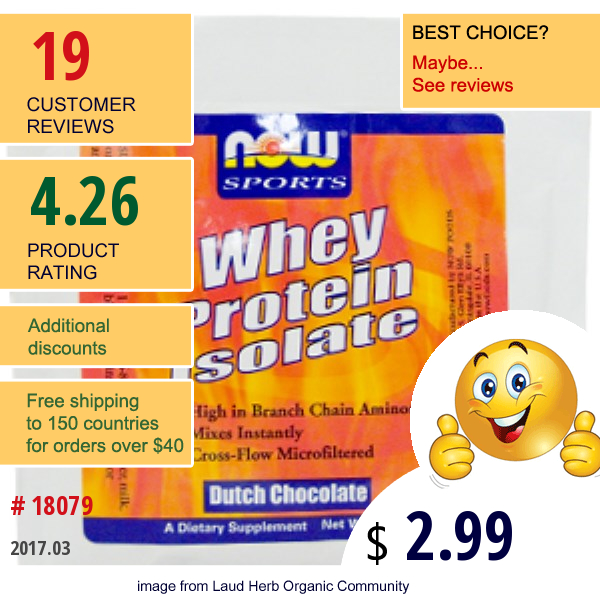 Special, Whey Protein Isolate, Dutch Chocolate, 1.5 Oz  