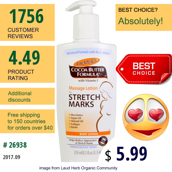 Palmers, Cocoa Butter Formula, Body Lotion, Massage Lotion For Stretch Marks, 8.5 Fl Oz (250 Ml)
