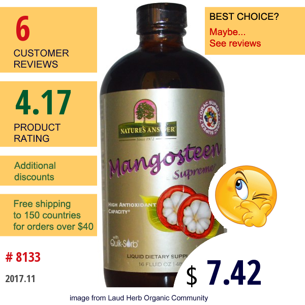 Natures Answer, Mangosteen Supreme, 16 Fl Oz (480 Ml)  