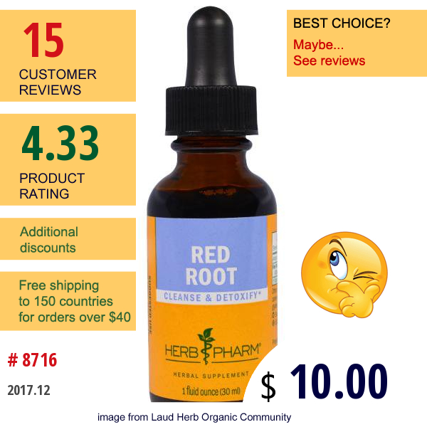 Herb Pharm, Red Root, 1 Fl Oz (30 Ml)