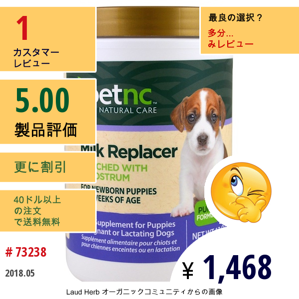 21St Century, ペットナチュラルケア、詰め替え用パウダー、子犬用フォーミュラ、12オンス (340 G)