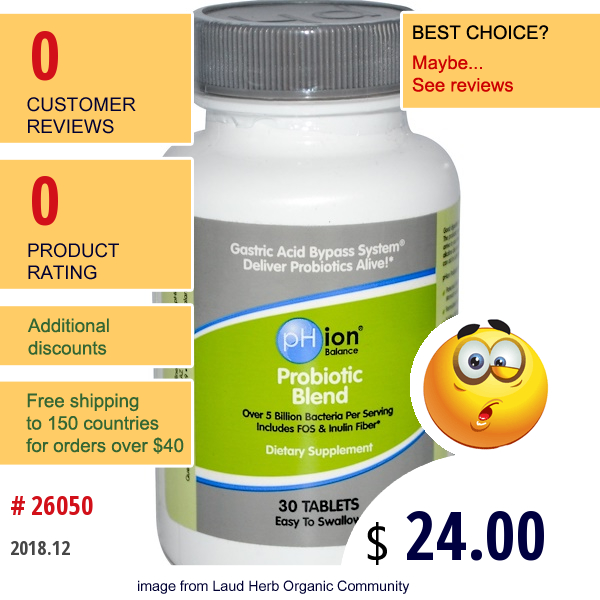 Phion Balance, Probiotic Blend, 30 Tablets  