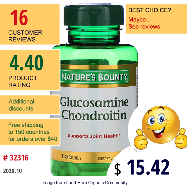 Nature'S Bounty, Glucosamine Chondroitin, 110 Capsules