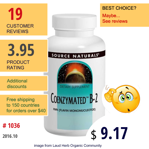 Source Naturals, Coenzymated B-2, Sublingual, 60 Tablets