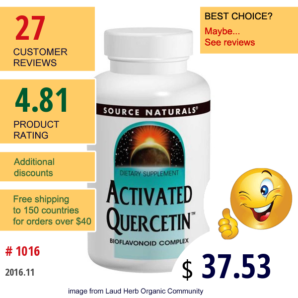 Source Naturals, Activated Quercetin, 200 Tablets