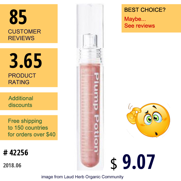 Physicians Formula, , Plump Potion, Needle-Free Lip Plumping Cocktail, Nude Potion 2699, 0.1 Oz (3 G)  