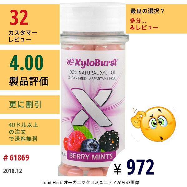 Xyloburst, ベリーミンツ、200個、4.23 Oz (120 G)