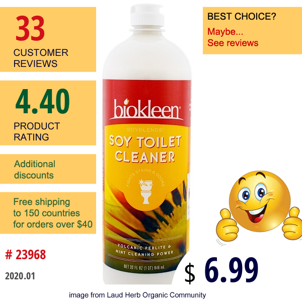 Bio Kleen, Soy Toilet Cleaner, 32 Fl Oz (946 Ml)  