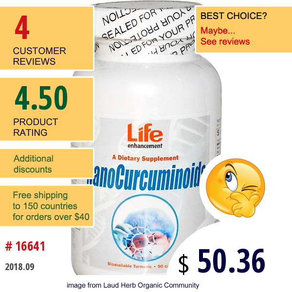 Life Enhancement, Nanocurcuminoids, 90 Capsules  
