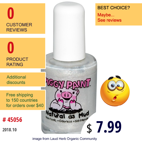 Piggy Paint, Nail Polish, Twinkle Toes, 0.5 Fl Oz (15 Ml)  