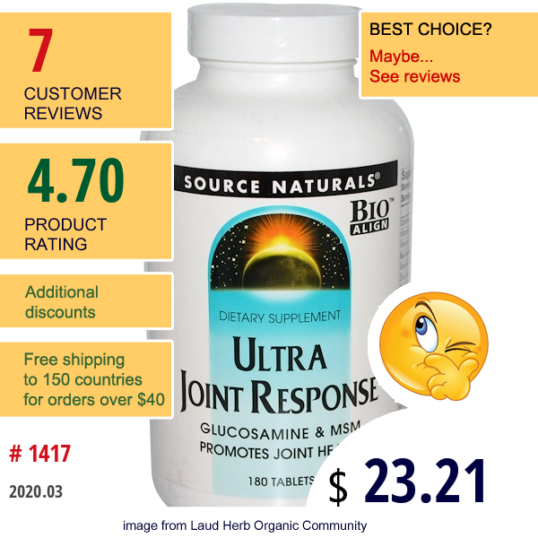 Source Naturals, Ultra Joint Response, 180 Tablets  