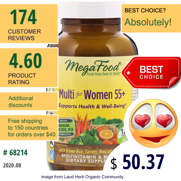 Megafood, Multi For Women 55+, 120 Tablets