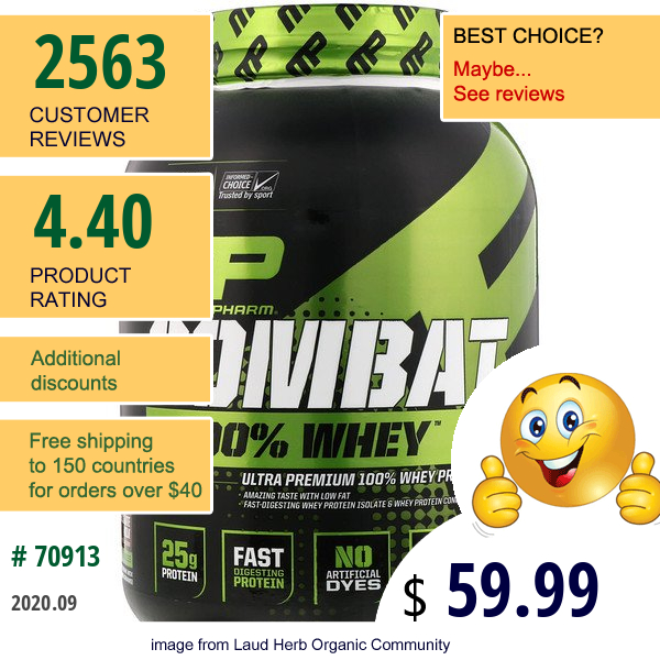 Musclepharm, Combat 100% Whey Protein, Chocolate Milk, 5 Lbs (2269 G)