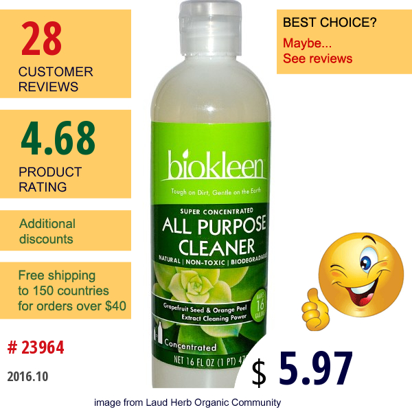 Bio Kleen, All Purpose Cleaner, Super Concentrated, 16 Fl Oz (473 Ml)