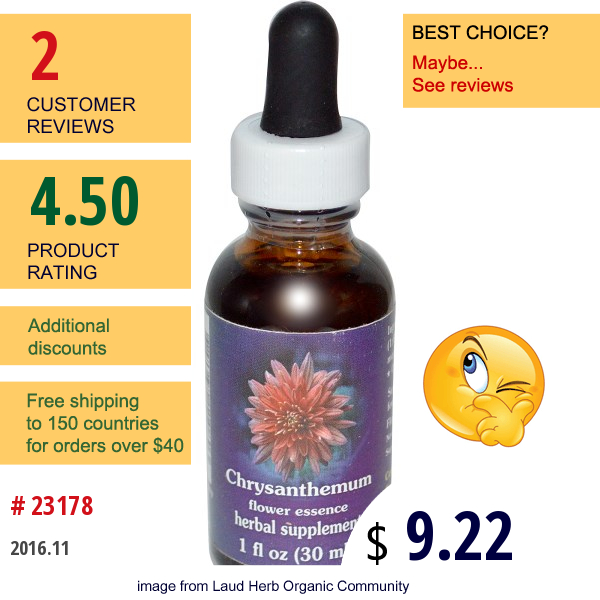 Flower Essence Services, Chrysanthemum, 1 Fl Oz (30 Ml)
