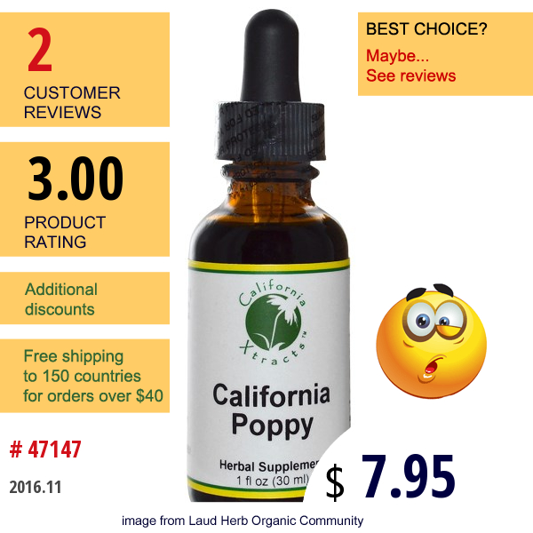 California Xtracts, California Poppy, 1 Fl Oz (30 Ml)  