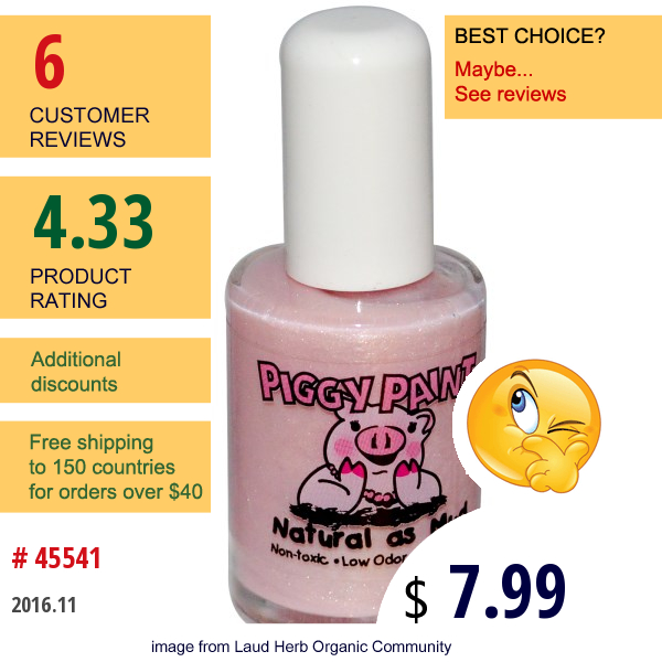 Piggy Paint, Nail Polish, Sweetpea, 0.5 Fl Oz (15 Ml)