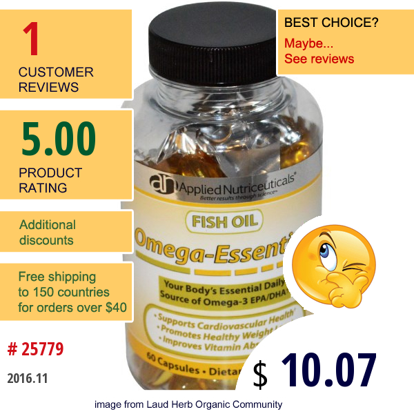 Applied Nutriceuticals, Inc., Omega-Essentials Fish Oil, 60 Capsules  