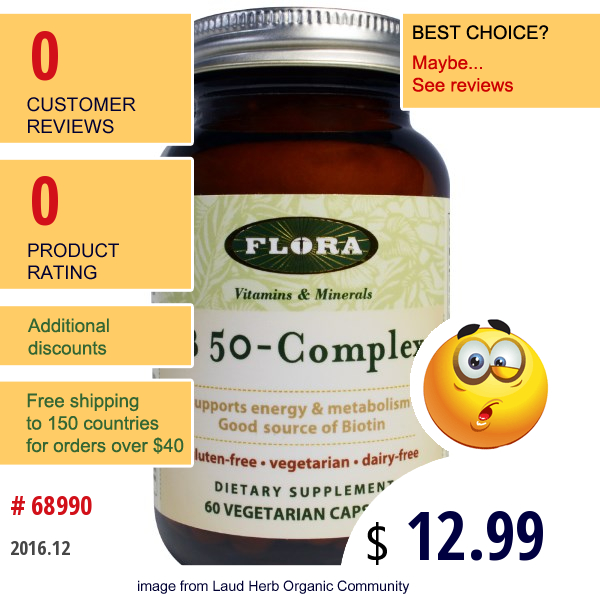 Flora, B 50-Complex, 60 Veggie Caps