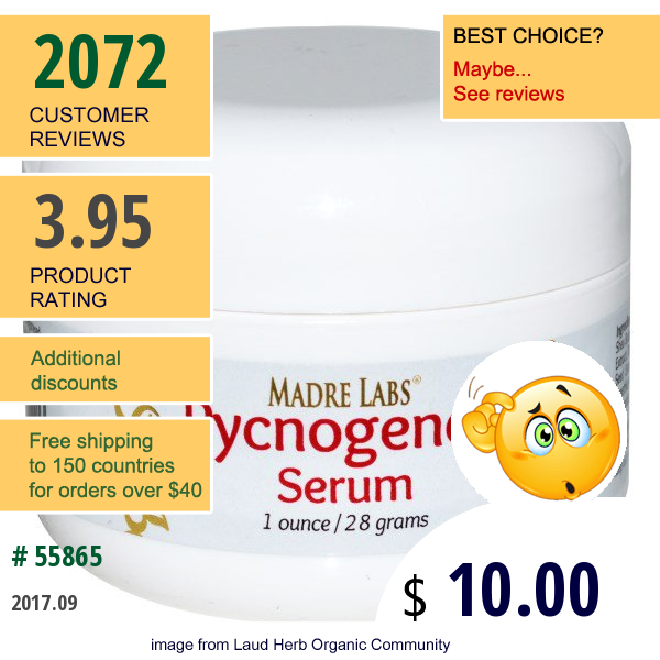 Madre Labs, Pycnogenol Serum (Cream), Soothing And Anti-Aging, 1 Oz. (28 G)