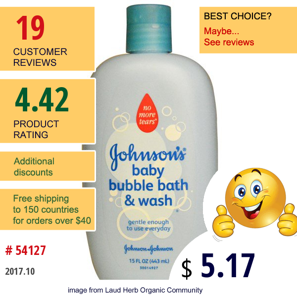 Johnsons Baby, Baby Bubble  Bath & Wash, 15 Fl Oz (443 Ml)