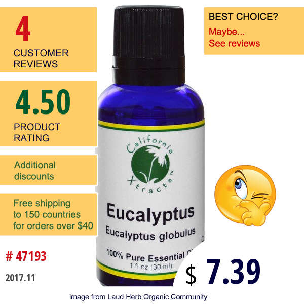 California Xtracts, Eucalyptus, 1 Fl Oz (30 Ml)  