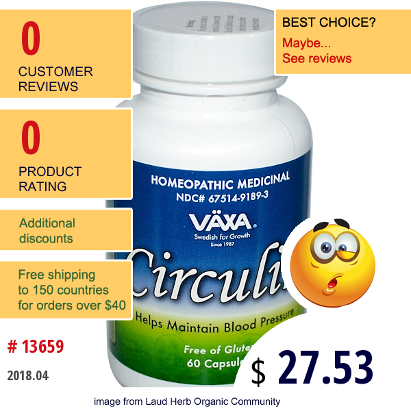 Vaxa International, Circulin, 60 Capsules  