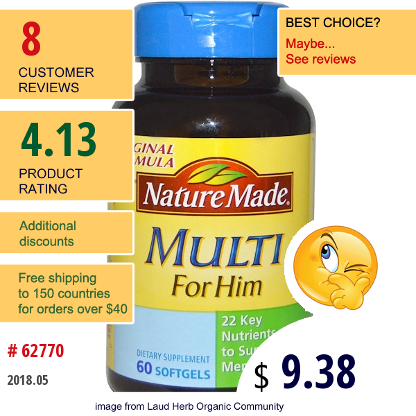 Nature Made, Multi For Him, 60 Softgels