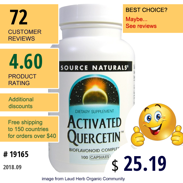 Source Naturals, Activated Quercetin, 100 Capsules